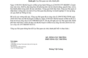 Công văn 2741/TCHQ-TXNK vướng mắc thực hiện Thông tư 04/2012/TT-BKHĐT