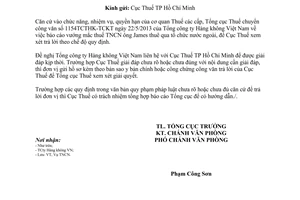 Công văn 350/PC-TCT chuyển công văn 1154TCTHK-TCKT do Tổng cục Thuế ban hành