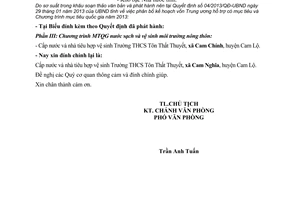 Công văn số 1495/UBND-TM đính chính Quyết định 04/2013/QĐ-UBND Quảng Trị