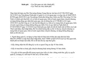 Công văn 6648/BTC-TCHQ chuyển nhượng xe biển số ngoại giao biển số nước ngoài