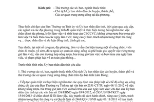 Công văn 2874/UBND năm 2013 chấn chỉnh lề lối làm việc của cán bộ tỉnh Lâm Đồng