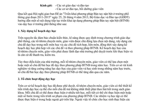 Công văn 3535/BGDĐT-GDTrH 2013 Hướng dẫn phương pháp Bàn tay nặn bột