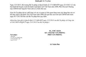 Công văn 1304/UBND-NC 2013 sơ kết Luật Quốc tịch Việt Nam tỉnh Bắc Giang