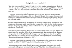 Công văn 4937/BGTVT-CYT hoạt động trong Tháng hành động phòng chống ma túy 2013