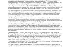 Official Dispatch No. 6789/BTC-TCT deducting 2% of VAT