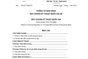 Quy chuẩn kỹ thuật quốc gia QCVN 63:2013/BGTVT về đo dung tích tàu biển do Bộ Giao thông vận tải ban hành