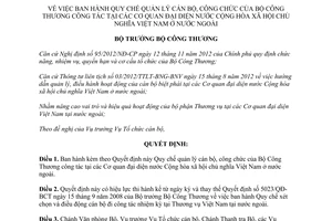 Quyết định 3557/QĐ-BCT năm 2013 Quy chế quản lý cán bộ công tác nước ngoài