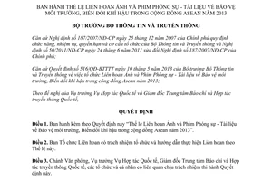 Quyết định 618/QĐ-BTTTT năm 2013 Thể lệ Liên hoan Ảnh và Phim Phóng sự Tài liệu