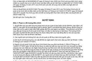 Quyết định 400/QĐ-BHXH năm 2013 phương pháp trích chi phí quản lý bộ máy