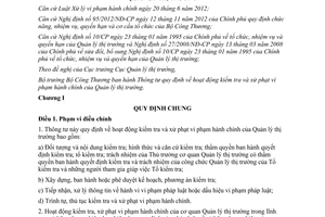 Thông tư 09/2013/TT-BCT hoạt động kiểm tra và xử phạt của Quản lý thị trường