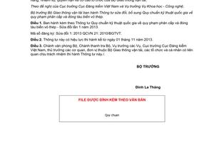 Thông tư 05/2013/TT-BGTVT Quy chuẩn kỹ thuật quốc gia về tàu biển vỏ thép