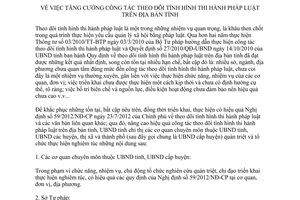 Chỉ thị 02/2013/CT-UBND tăng cường theo dõi tình hình thi hành pháp luật Đắk Lắk