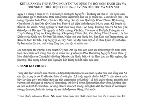 Thông báo 186/TB-VPCP kết luận của Thủ tướng Chính phủ Nguyễn Tấn Dũng