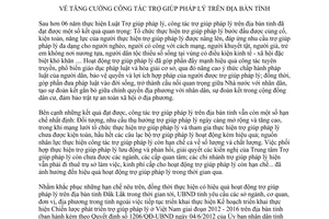 Chỉ thị 03/2013/CT-UBND tăng cường công tác trợ giúp pháp lý Đắk Lắk