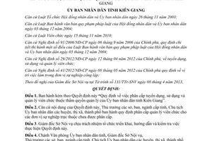 Quyết định 10/2013/QĐ-UBND phân cấp tuyển dụng quản lý viên chức Kiên Giang