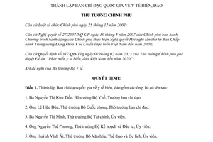 Quyết định 683/QĐ-TTg năm 2013 thành lập Ban chỉ đạo quốc gia về y tế biển đảo