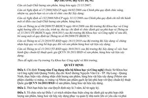 Quyết định 444/QĐ-BXD 2013 chỉ định tổ chức đánh giá sự phù hợp