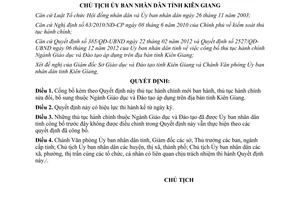 Quyết định 1089/QĐ-UBND thủ tục hành chính ngành Giáo dục Kiên Giang