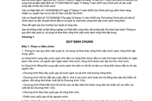 Thông tư 54/2013/TT-BTC quản lý sử dụng khai thác công trình cấp nước sạch