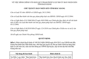 Quyết định 639/QĐ-UBND năm 2013 đính chính văn bản quy phạm pháp luật Bắc Giang