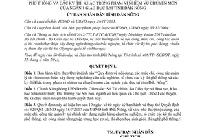 Quyết định 07/2013/QĐ-UBND mức chi công tác tổ chức kỳ thi phổ thông Đắk Nông