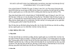 Hướng dẫn 637/HD-BCĐ năm 2013 đào tạo cao đẳng đại học ngành quân sự hình thức vừa làm vừa học