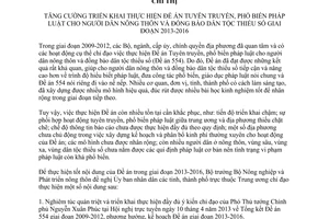 Chỉ thị 1497/CT-BNN-PC năm 2013 tăng cường tuyên truyền phổ biến pháp luật 2013 2016