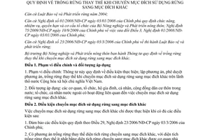 Thông tư 24/2013/TT-BNNPTNT quy định trồng rừng thay thế khi chuyển mục đích