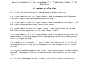 Quyết định 993/QĐ-BTC năm 2013 Quy chế hoạt động Cổng thông tin điện tử BTC