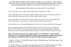 Thông tư 08/2013/TT-BGTVT sửa đổi QCVN 17:2011/BGTVT - Quy chuẩn kỹ thuật quốc g