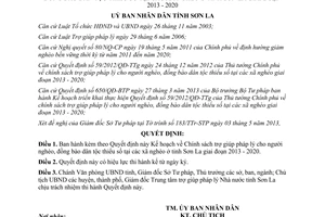 Quyết định 924/QĐ-UBND năm 2013 trợ giúp pháp lý cho người nghèo tỉnh Sơn La