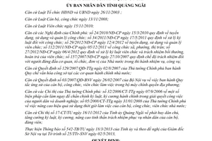 Quyết định 20/2013/QĐ-UBND chấn chỉnh kỷ luật kỷ cương hành chính Quảng Ngãi