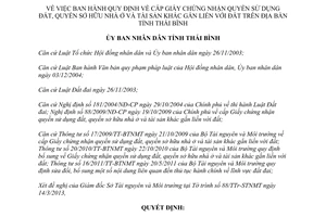 Quyết định 06/2013/QĐ-UBND Quy định cấp Giấy chứng nhận quyền sử dụng đất