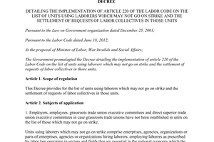 Decree No. 41/2013/ND-CP detailing the implementation of article 220 of the labo