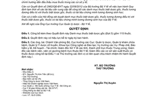 Quyết định 1546/QĐ-BYT 2013 công bố Danh mục thuốc biệt dược gốc Đợt 5