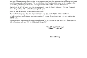 Quyết định 1145/QĐĐC-UBND 2013 đính chính 2/2013/QĐ-UBND giao chỉ tiêu kế hoạch Nhà nước Vĩnh Phúc