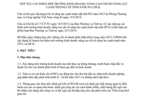 Kế hoạch 58/KH-UBND cải thiện môi trường kinh doanh nâng cao chỉ số năng lực cạnh tranh Bắc Ninh