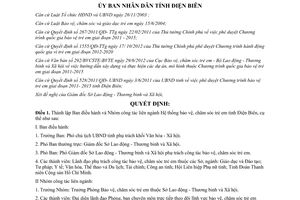 Quyết định 264/QĐ-UBND 2013 thành lập Ban điều hành Hệ thống bảo vệ chăm sóc trẻ em Điện Biên