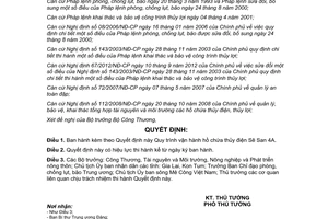 Quyết định 707/QĐ-TTg năm 2013 Quy trình vận hành hồ chứa thủy điện Sê San 4A