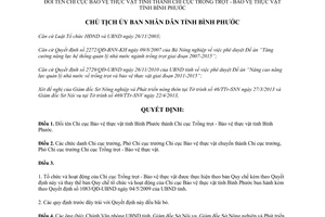 Quyết định 747/QĐ-UBND năm 2013 đổi tên Chi cục bảo vệ thực vật Bình Phước