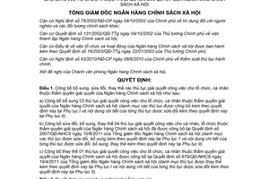 Quyết định 1444/QĐ-NHCS 2013 bổ sung thủ tục giải quyết công việc Ngân hàng Chính sách xã hội