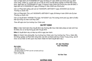 Quyết định 1057/QĐ-BNN-CN năm 2013 hướng dẫn an toàn sinh học tối thiểu cơ sở ấp trứng gia cầm