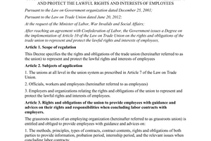 Decree No. 43/2013/ND-CP elaborate the implementation of article 10 of the Law