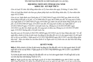 Nghị quyết 83/2013/NQ-HĐND điều chỉnh tỷ lệ thu lệ phí trước bạ đăng ký lần đầu ô tô chở người dưới 10 chỗ Quảng Ninh