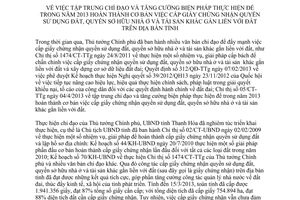 Chỉ thị 10/CT-UBND năm 2013 tập trung chỉ đạo tăng cường biện pháp thực hiện