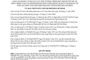 Quyết định 2398/QĐ-UBND 2013 vận tải hành khách bằng xe buýt Hồ Chí Minh