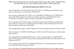 Quyết định 1760/QĐ-BGTVT 2013 xây lắp sử dụng vốn dư thuộc Dự án giao thông nông thôn Lạng Sơn