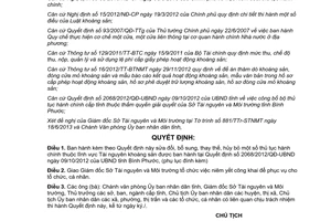 Quyết định 1114/QĐ-UBND 2013 thủ tục hành chính cấp tỉnh Sở Tài nguyên Bình Phước