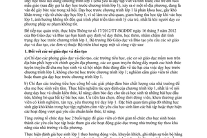 Chỉ thị 2325/CT-BGDĐT chấn chỉnh tình trạng dạy học trước chương trình lớp 1