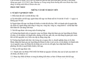 Hướng dẫn 22HD/TWĐTN năm 2013 thực hiện Điều lệ Đoàn thanh niên Hồ Chí Minh